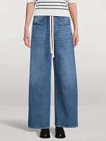 Brynn Drawstring Wide-Leg Jeans