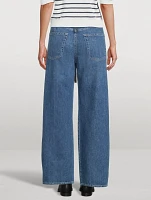 Brynn Drawstring Wide-Leg Jeans
