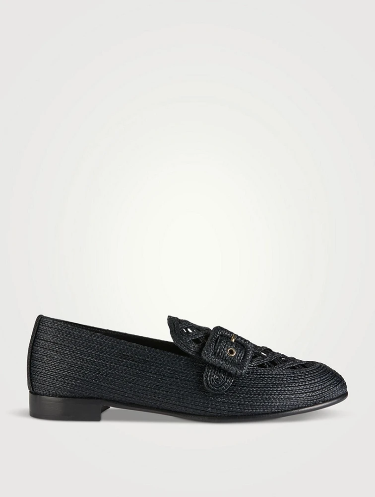 Visconti Raffia Loafers