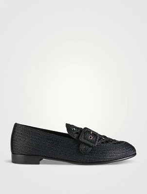 Visconti Raffia Loafers