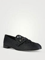 Visconti Raffia Loafers