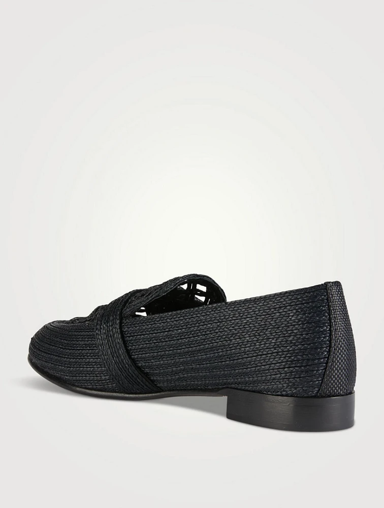 Visconti Raffia Loafers