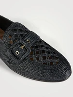 Visconti Raffia Loafers