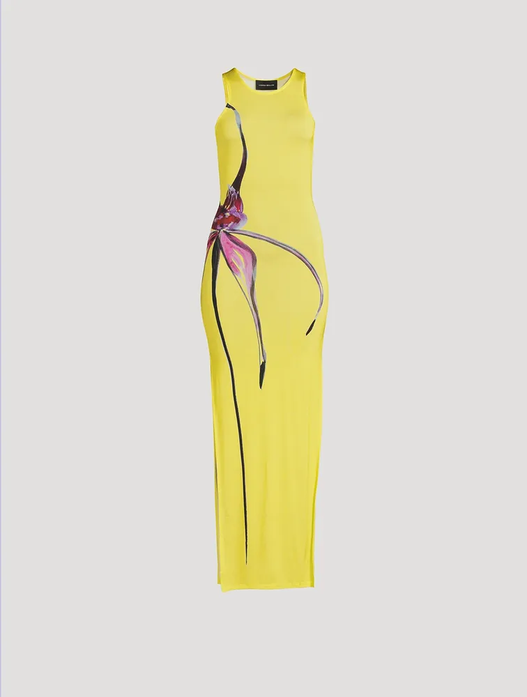 Maxi Dress Caledenia Orchid Print