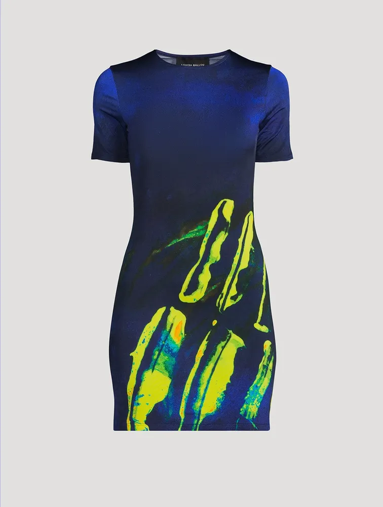 Printed Double Ring Mini Dress