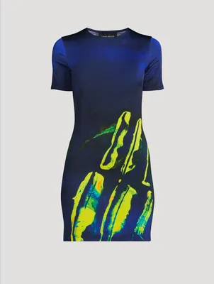 Printed Double Ring Mini Dress