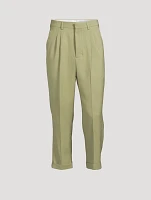 Wool-Blend Oversized Pants