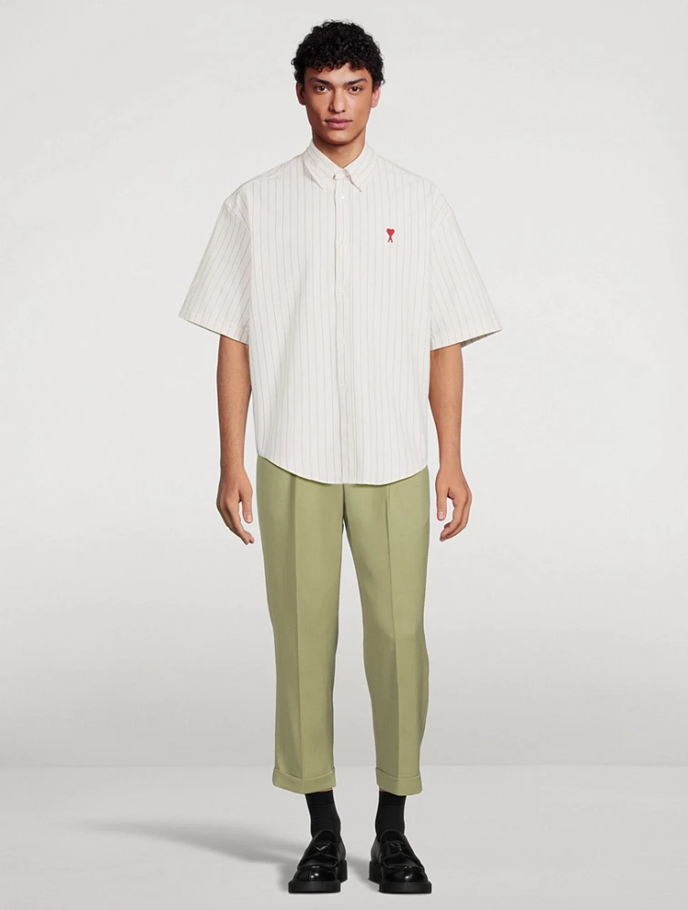Wool-Blend Oversized Pants
