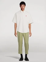 Wool-Blend Oversized Pants