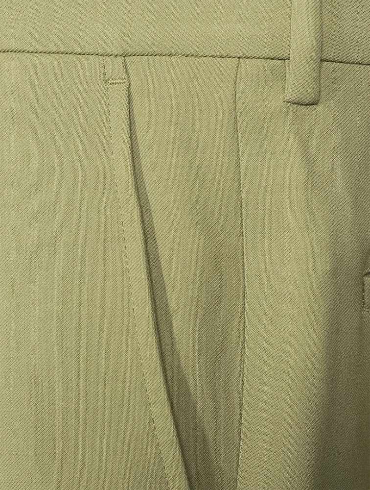 Wool-Blend Oversized Pants