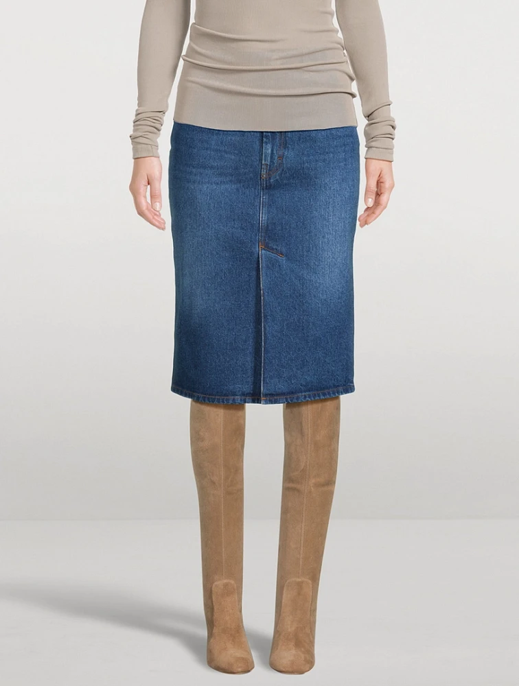 Denim Midi Skirt