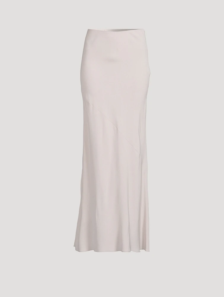Bias-Cut Maxi Skirt