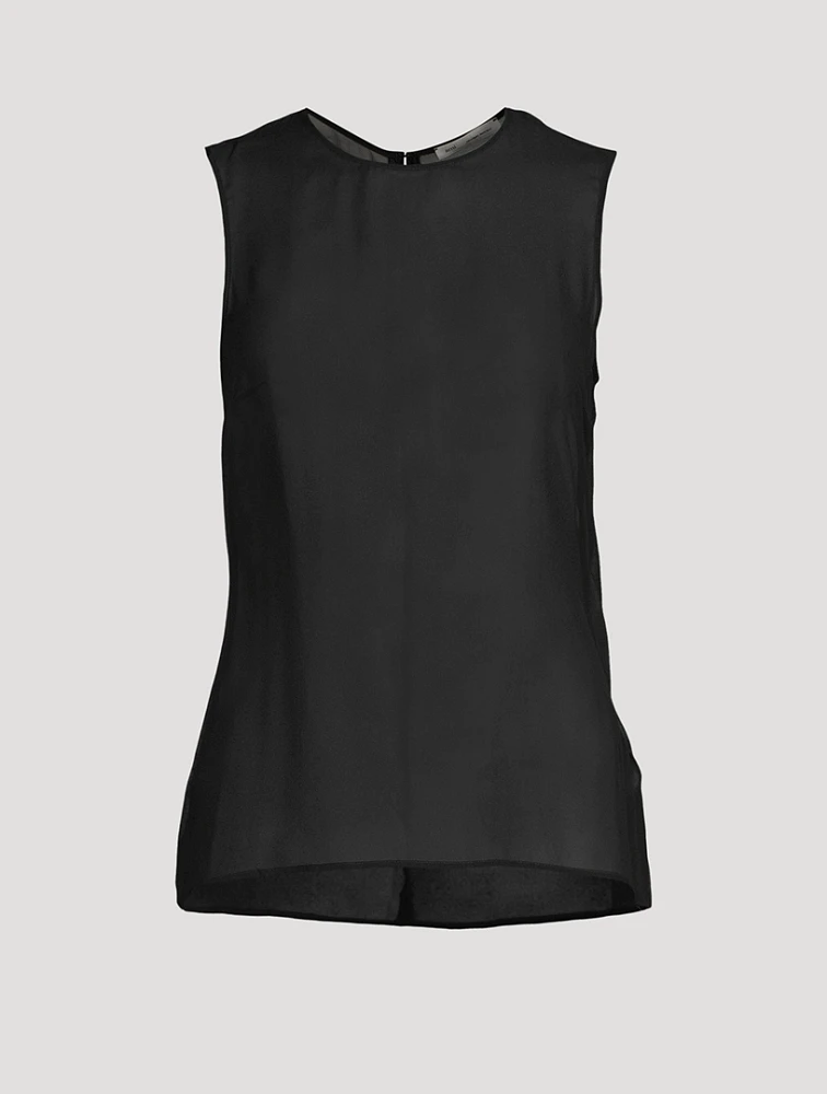 Semi-Sheer Silk Blouse