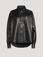 Leather Shirt Jacket