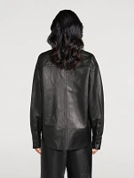 Leather Shirt Jacket