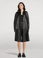 Leather Shirt Jacket