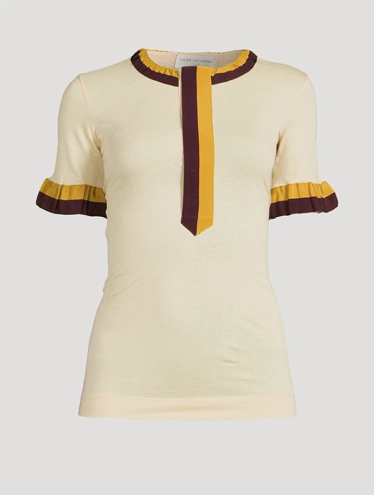 Happy Ruffled Polo Shirt
