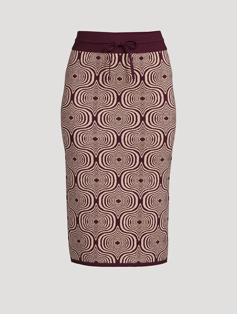 Tanvi Jacquard Pencil Skirt