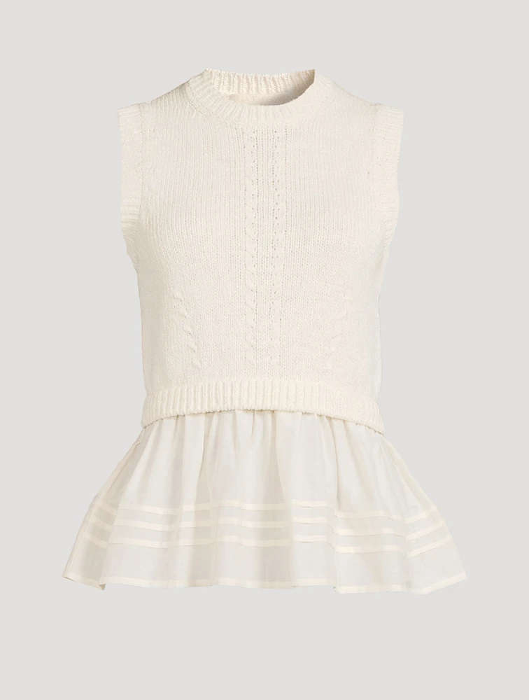 Edda Sleeveless Knit Peplum Top