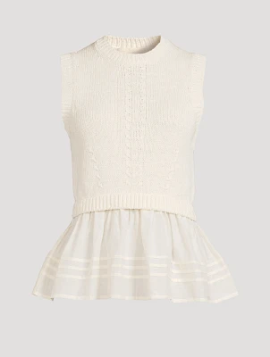 Edda Sleeveless Knit Peplum Top