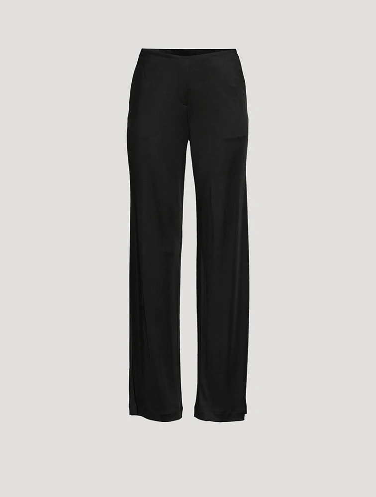 Straight-Leg Jersey Trousers