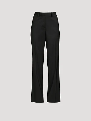 Straight-Leg Wool Trousers