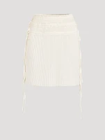 Pleated Satin Skirt