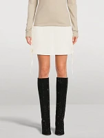 Pleated Satin Skirt