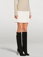Pleated Satin Skirt