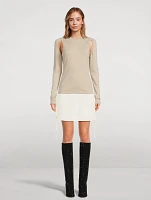 Pleated Satin Skirt