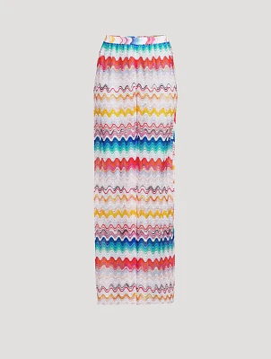 Zig Zag Jacquard Wide-Leg Trousers