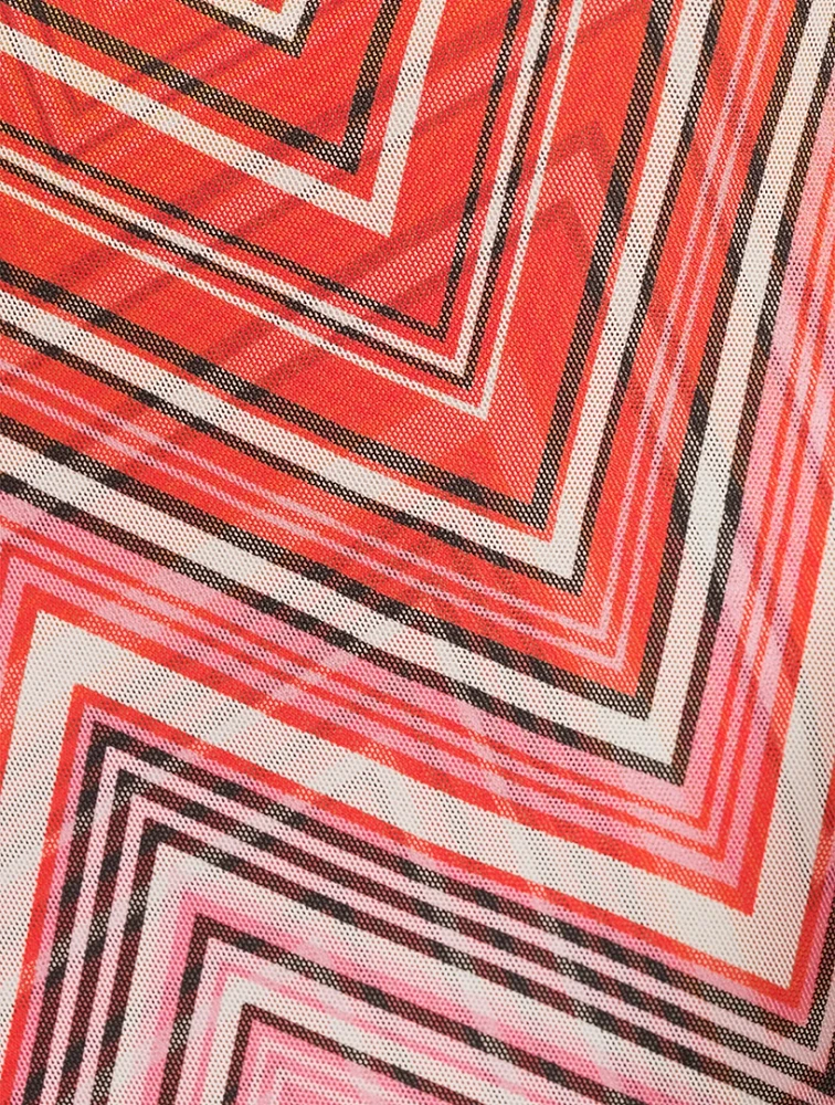 Strapless Cover-Up Zig Zag Print
