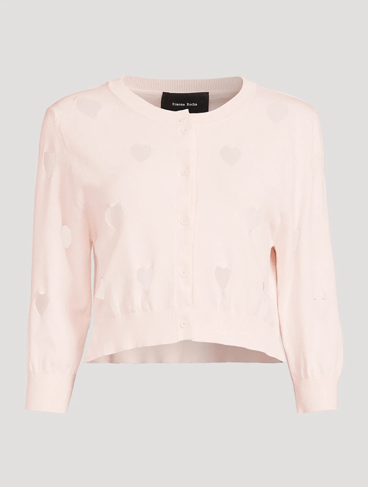 Cut-Out Love Heart Cardigan