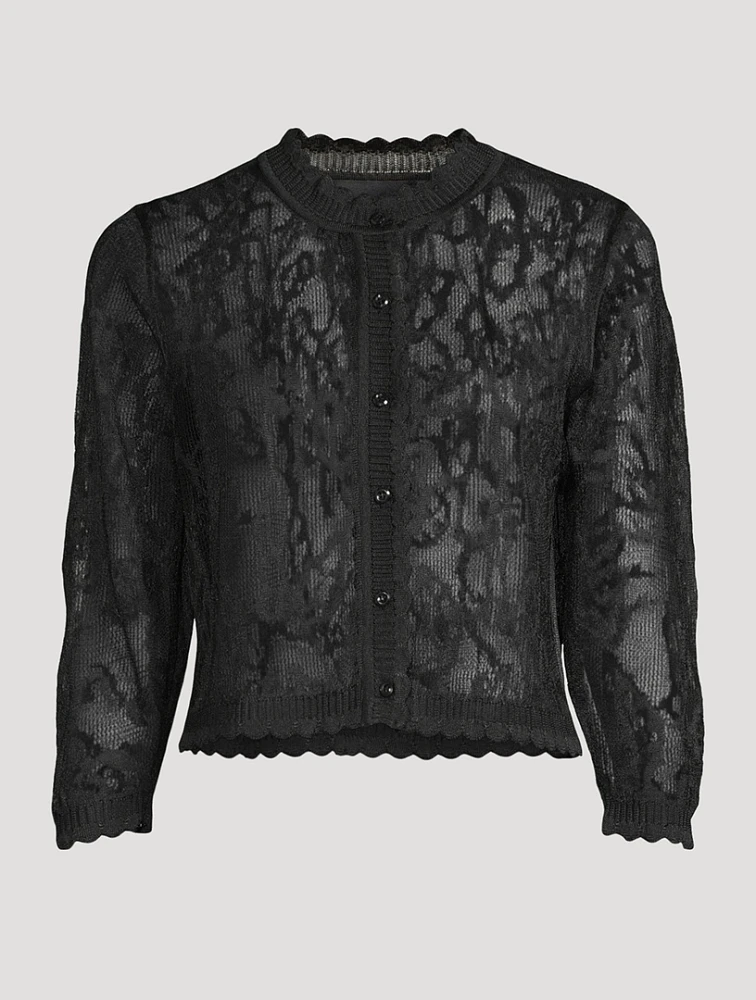 Floral Jacquard Cardigan