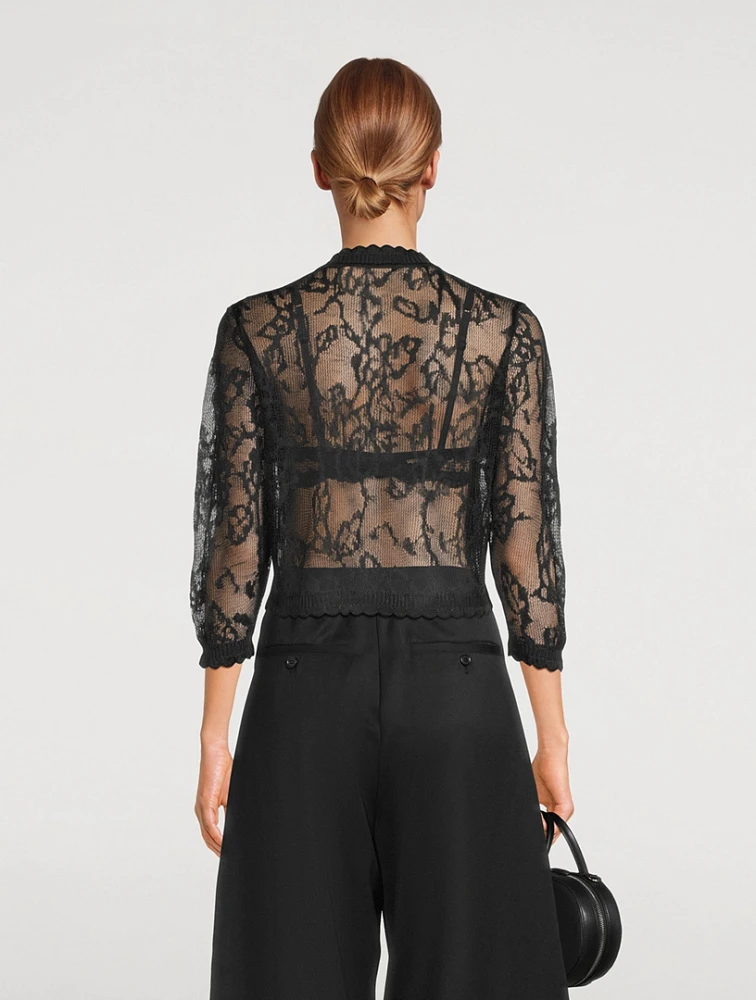 Floral Jacquard Cardigan