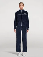 Script Velour Track Jacket