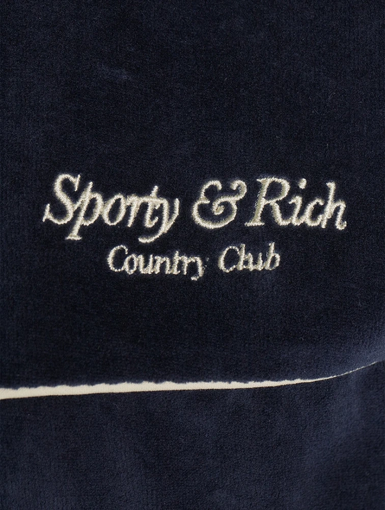Script Velour Track Jacket