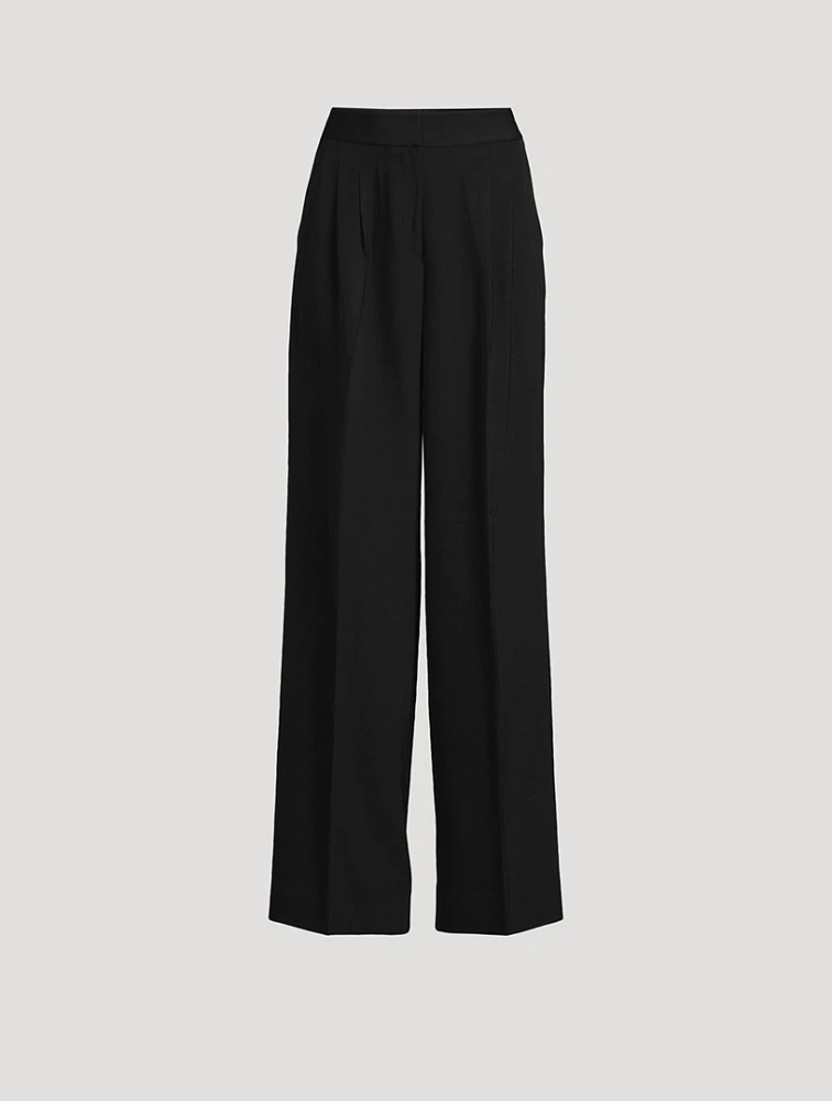 Straight-Leg Wool Trousers