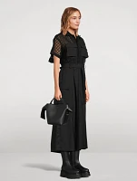 Cotton Short-Sleeve Midi Dress