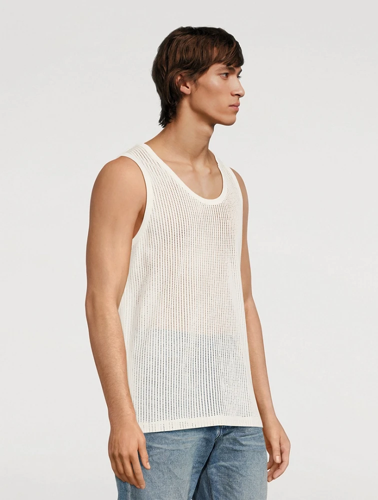 Linear Mesh Tank Top