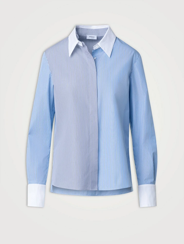 Cotton Shirt Striped Print