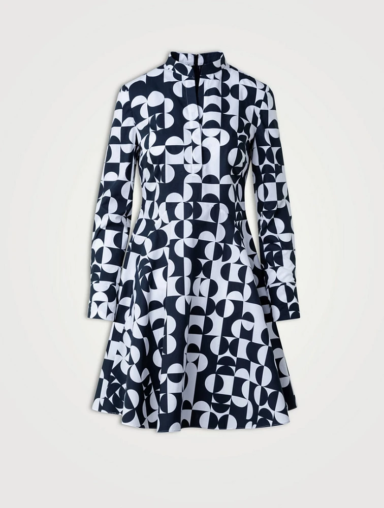 Printed Poplin Shirt Dress