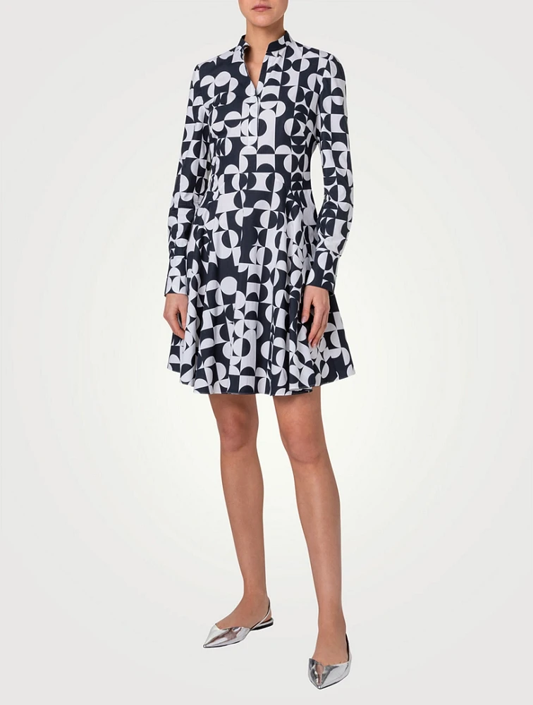 Printed Poplin Shirt Dress