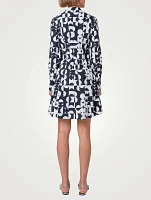 Printed Poplin Shirt Dress