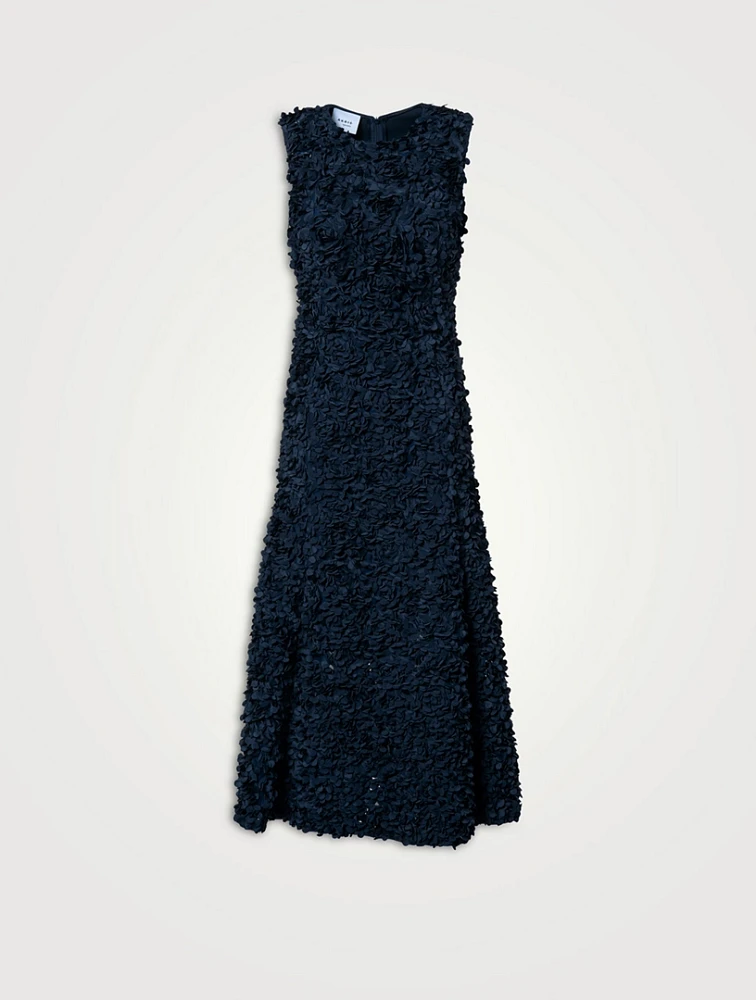 Laser-Cut Midi Dress