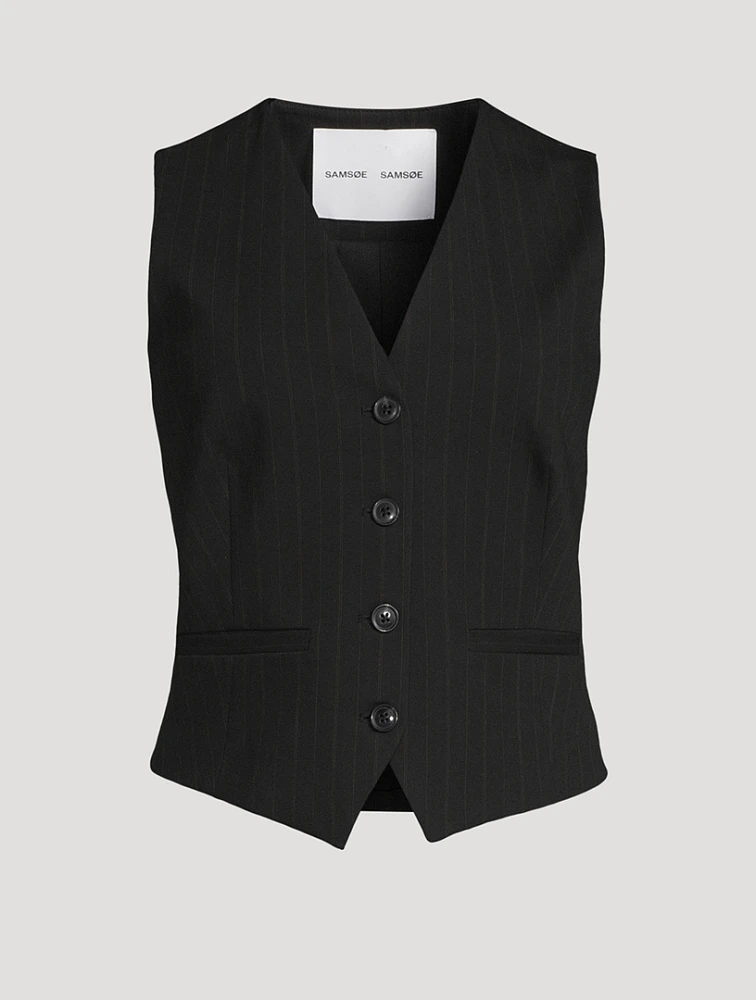 Saramona Pinstriped Vest