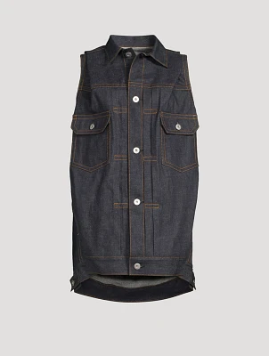Oversized Denim Vest