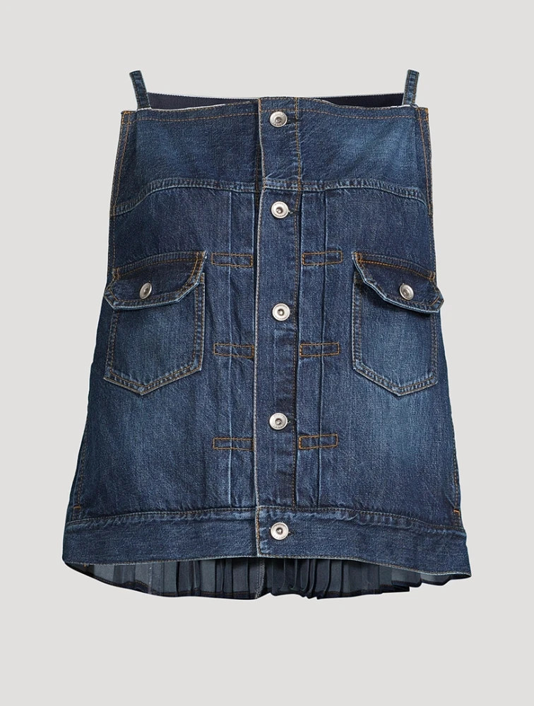 Denim Cami With Pleated Back