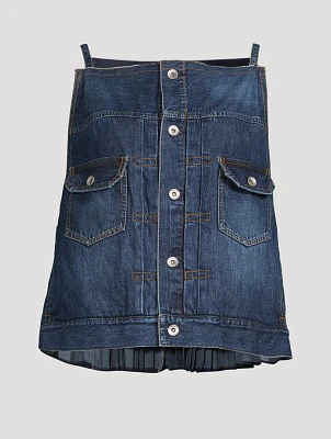 Denim Cami With Pleated Back