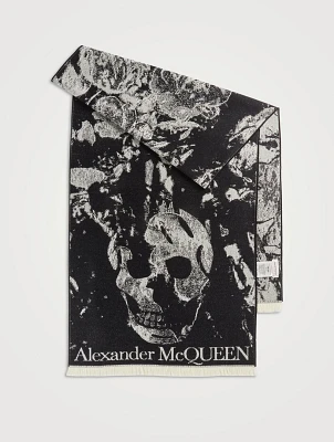 Flower Bloom Wool Skull Scarf